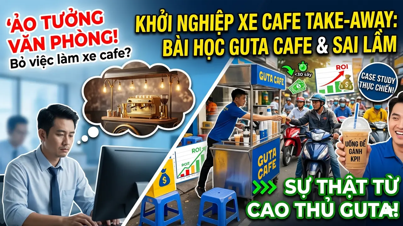 [Ngách F&B] KHỞI NGHIỆP XE CAFE TAKE-AWAY: BÀI HỌC TỪ CASE STUDY GUTA CAFE & SỰ ẢO TƯỞNG CỦA DÂN VĂN PHÒNG